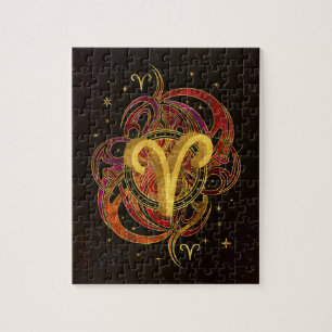 Aries Zodiac Sign Fire element Jigsaw Puzzle
