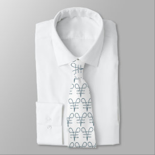 Aries Zodiac Sign Fun Quote Modern Blue Text White Tie