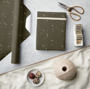 Aries Zodiac Sign Gift Constellation Star Seamless Wrapping Paper