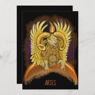 Aries Zodiac Sign Invitation