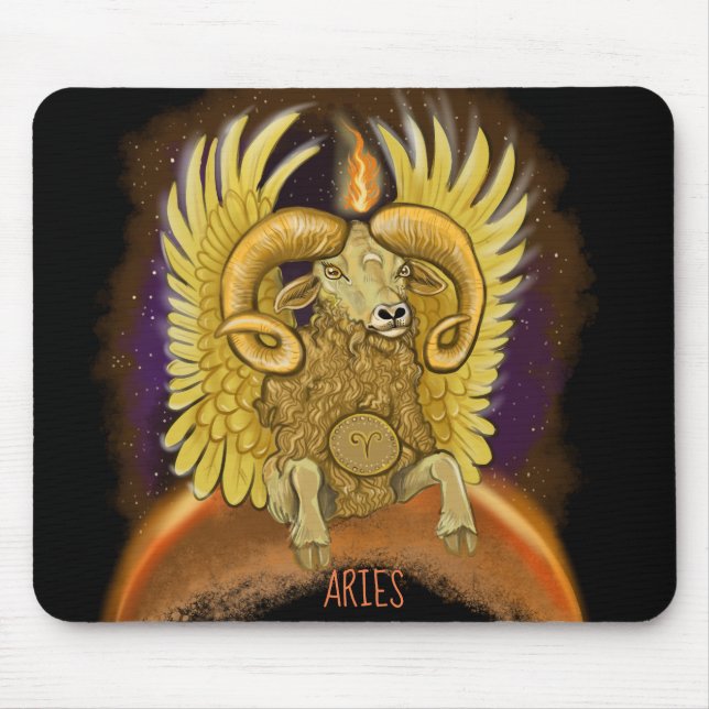Aries Zodiac Sign Mouse Pad (Front)