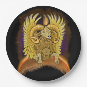 Aries Zodiac Sign Paper Plate