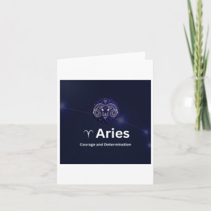 Aries Zodiac Sign Sticker  Card