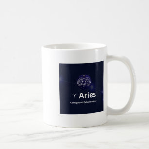 Aries Zodiac Sign Sticker Coffee Mug
