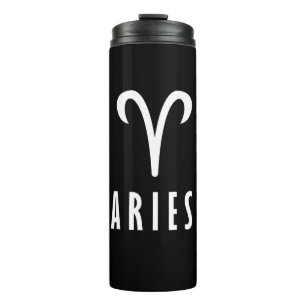 Aries zodiac sign thermal tumbler