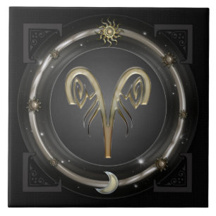 Aries Zodiac Sign Tile