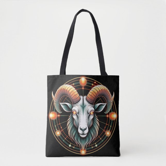 Aries Zodiac Sign Tote Bag (Front)