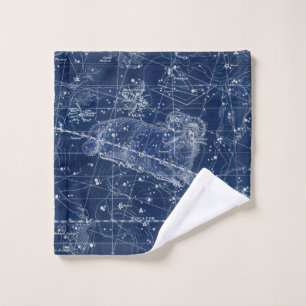 Aries Zodiac Sign Vintage Illustration Wash Cloth