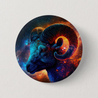 Aries Zodiac Star Sign Button
