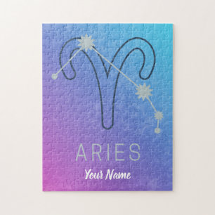 Aries Zodiac Star Sign Horoscope Constellation Jigsaw Puzzle