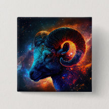 Aries Zodiac Star Sign – No Text – Square Button
