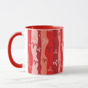 Aries Zodiac Stripes Mug
