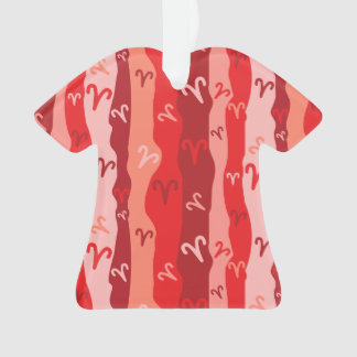 Aries Zodiac Stripes Ornament