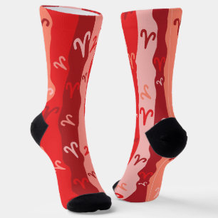 Aries Zodiac Stripes Socks