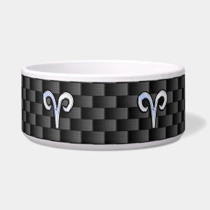 Aries Zodiac Symbol Black Carbon Fibre Decor