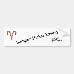 Aries Zodiac Symbol Element by Kenneth Yoncich Bumper Sticker