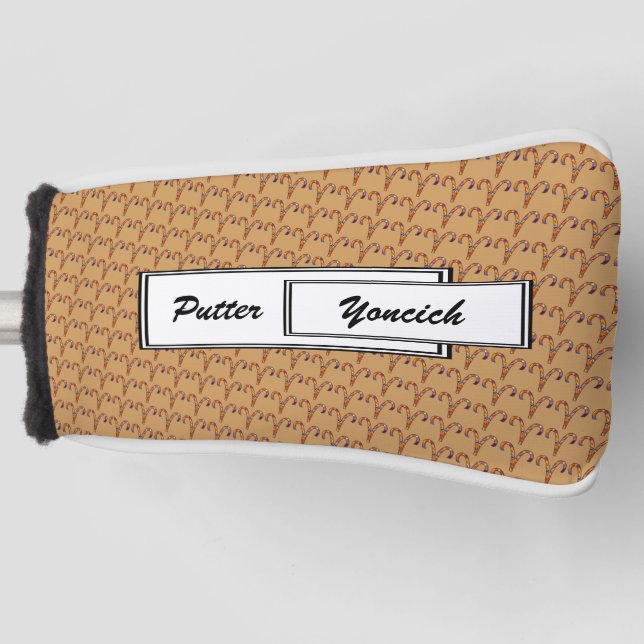 Aries Zodiac Symbol Element by Kenneth Yoncich Golf Head Cover (Front)