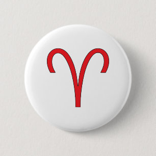 Aries, Zodiac symbol, horoscope 6 Cm Round Badge