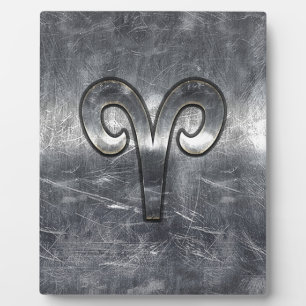 Aries Zodiac Symbol Industrial Style Plaque