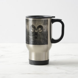 Aries Zodiac Symbol Industrial Style Travel Mug