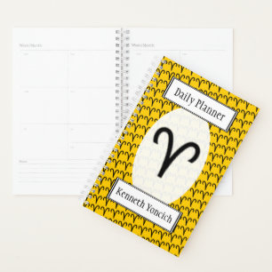 Aries Zodiac Symbol Standard by Kenneth Yoncich Planner