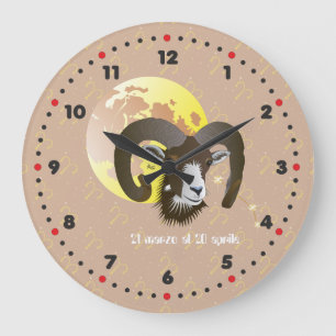 Ariete 21 March to 20 april Orologio Large Clock