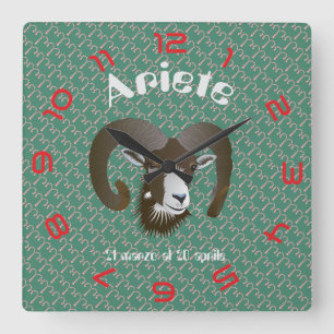 Ariete 21 marzo al 20 aprile Orologio Square Wall Clock