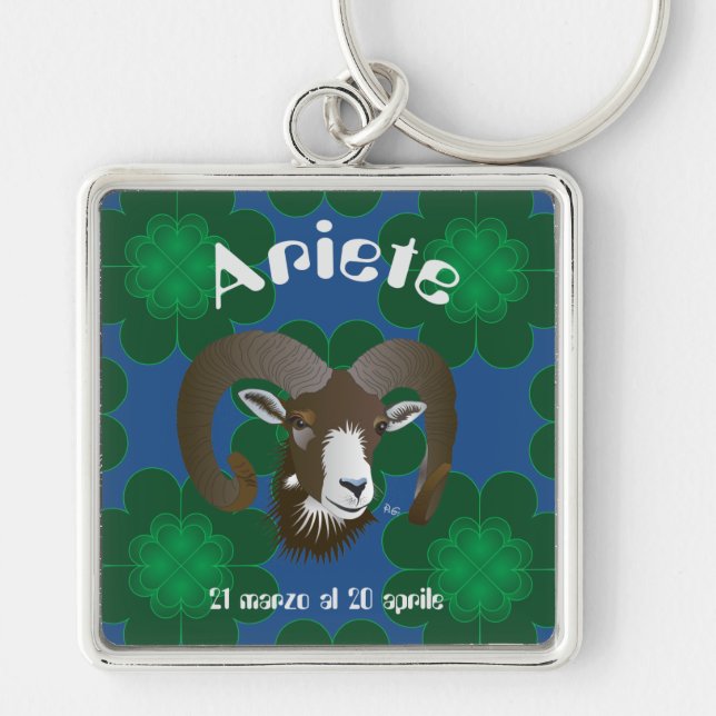 Ariete 21 marzo al 20 aprile Portachiavi Key Ring (Front)