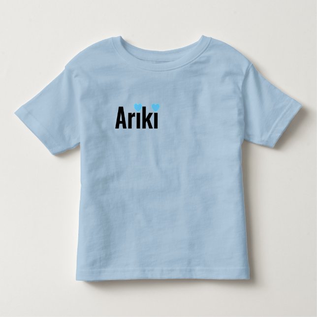 Ariki Baby Boys Name With Hearts, Toddler T-Shirt (Front)