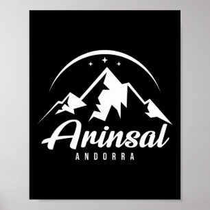 Arinsal Andorra Ski Resort Skiing Snowboarding  Poster