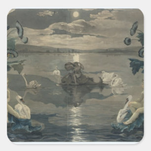 Arion's Sea Journey, 1809 Square Sticker