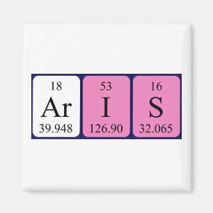 Aris periodic table name magnet
