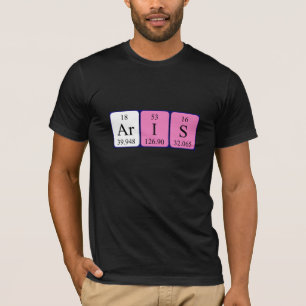 Aris periodic table name shirt