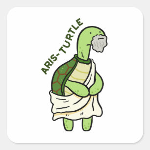 Aris-turtle Turtle Philosophy Pun Sticker