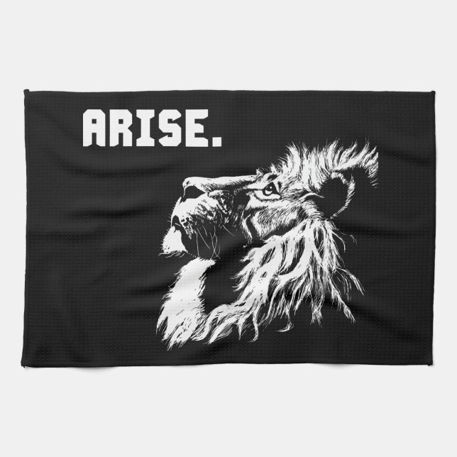 ARISE - Lion Motivational Tea Towel (Horizontal)
