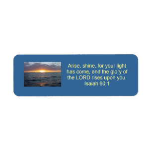 Arise Shine - Isaiah 60:1 Return Address Label