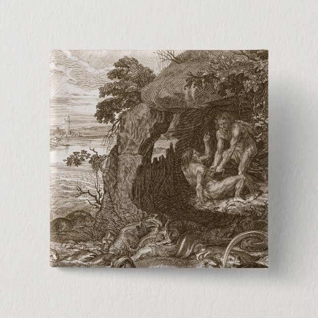 Aristeus Compels Proteus to Reveal his Oracles, 17 15 Cm Square Badge (Front)