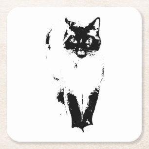 Aristocat Attitude Square Paper Coaster