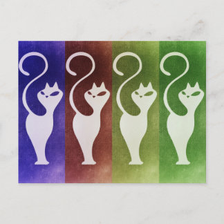 Aristocats White Silhouette Postcard