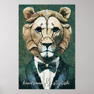 Aristocrat Lion Poster