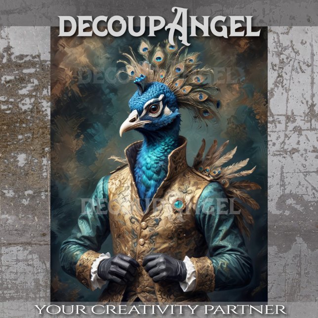 Aristocratic Peacock -Decoupage- Tissue Paper (Creator Uploaded)
