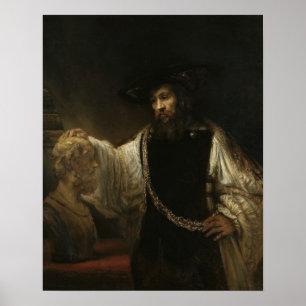 Aristotle (384-322 BC) with a Bust of Homer Poster