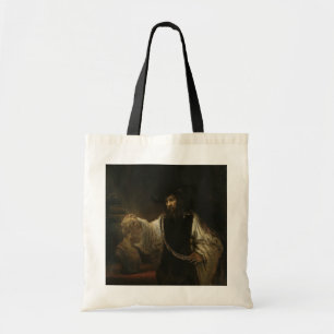 Aristotle (384-322 BC) with a Bust of Homer Tote Bag