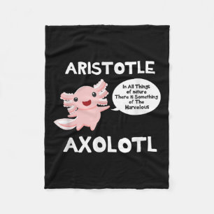 Aristotle Axolotl Historic Philosophy Quote Philos Fleece Blanket