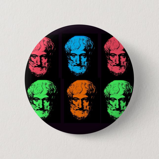 Aristotle Collage 6 Cm Round Badge (Front)