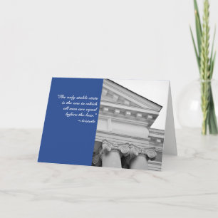 Aristotle Columns Law School Graduation Card