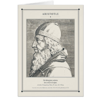 Aristotle Engraved Bust Just Actions Quote