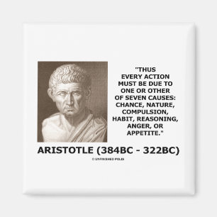 Aristotle Every Action One Of Seven Causes Quote Magnet
