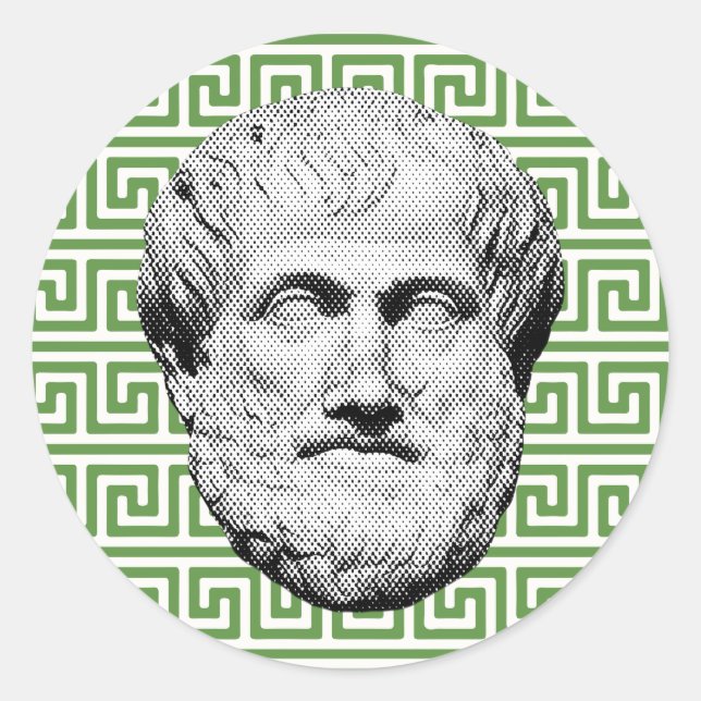 Aristotle Greek Philosopher Classic Round Sticker (Front)