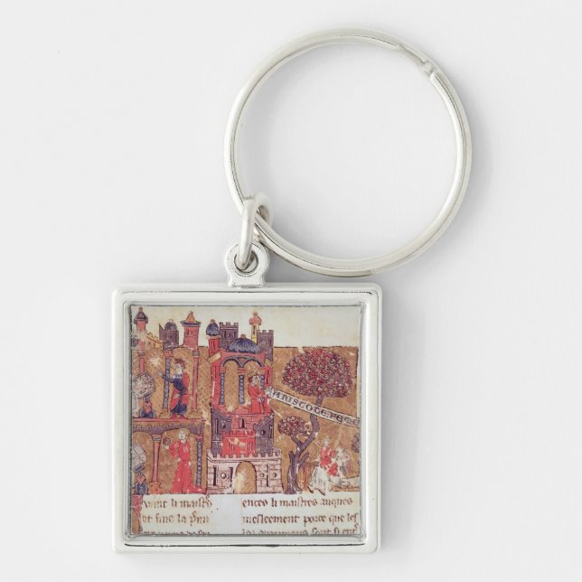 Aristotle instructs Alexander the Great in Key Ring (Front)